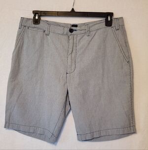 Gap Men's Sz 36 Blue Pinstripe Seersucker Chino Cotton Shorts 10" inseam